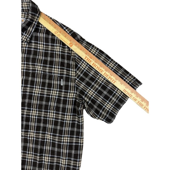 Carhartt Men Brown Plaid Short Sleeve Button Up Shirt Sz L - Picture 4 of 6